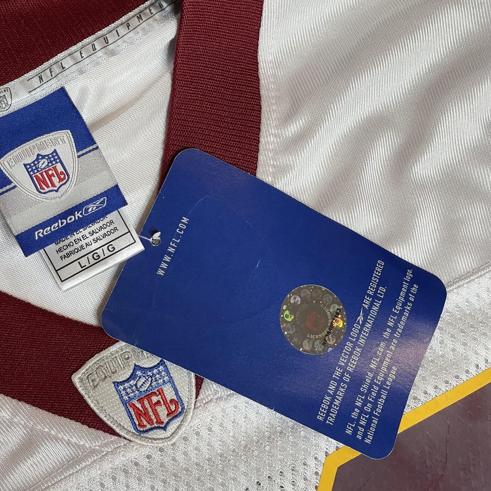 Reebok Antwan Randle El Washington Redskins Jersey Signed White Mens Large NWT‎ - Picture 10 of 16